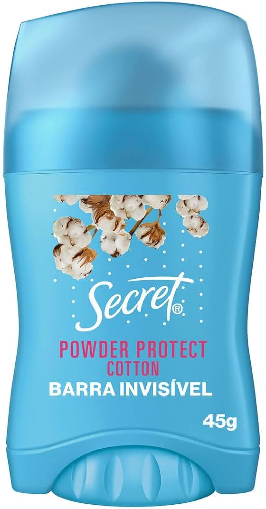 Desodorante Antitranspirante em Barra Secret Proteção de Algodão 45g | Amazon (BR)