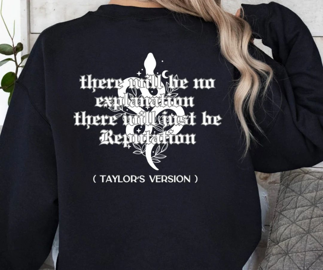 Reputation Era Taylors Version Sweatshirt There Will Be No - Etsy | Etsy (US)