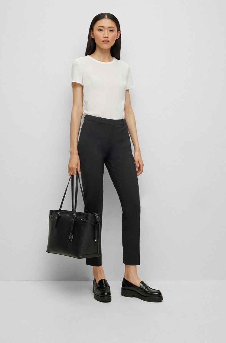 BOSS - Slim-fit cropped pants | Hugo Boss (UK)