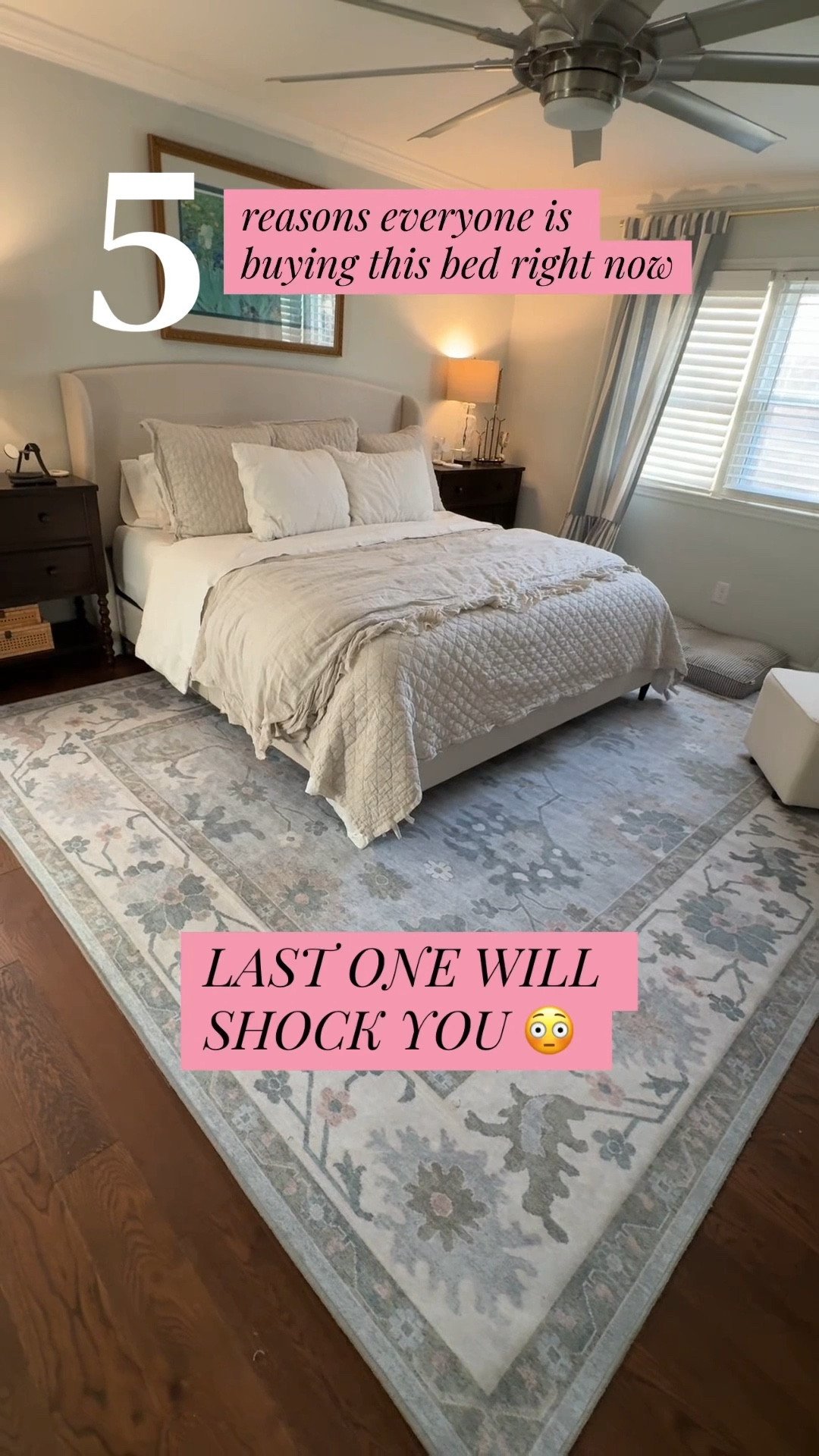 The bed that made my whole bedroom look EXPENSIVE 🤍✨

This wingback platform bed is one of my favorite finds—such a good Pottery Barn dupe for a fraction of the price. The upholstered headboard gives that high-end, cozy feel and it instantly elevated my entire space.

✔️ No box spring needed
✔️ Neutral color = goes with everything
✔️ Designer look without the $$$
✔️ So comfy + perfect height

If your bedroom is feeling a little basic, this is the easiest upgrade 🙌  


#LTKSaleAlert #LTKSeasonal #LTKHome