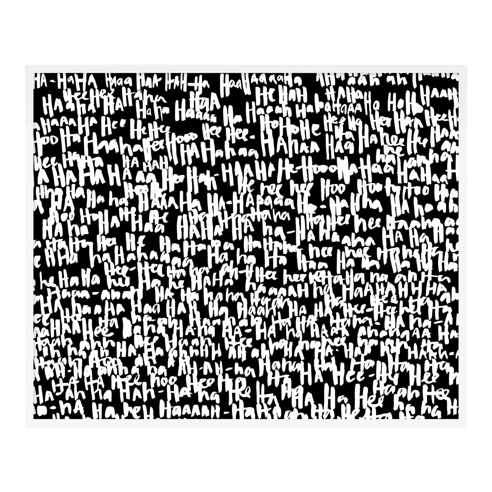 Haha Blotch by Kate Roebuck in White Framed Paper, Small Art Print | Chairish