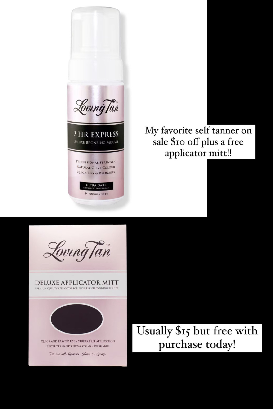 Loving tan self tanner on sale plus free applicator mitt usually $15! #sale #selftanner #lovingtan 

#LTKCyberWeek #LTKHoliday #LTKGiftGuide