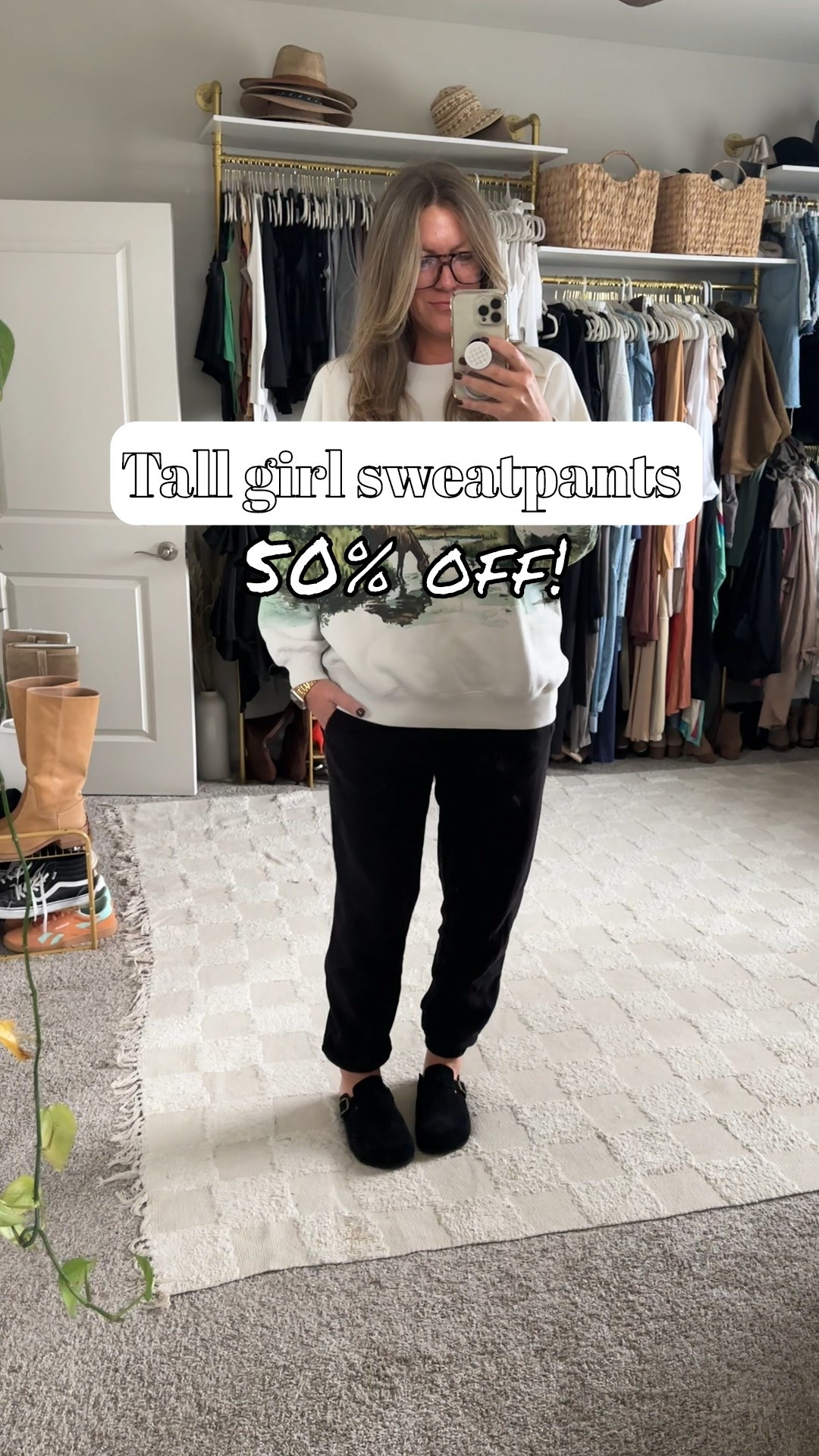 In a medium tall, could definitely do a large for a more relaxed fit. Sweatshirt is sold out, linked several very similar.
🇨🇦 added the CA link too, last item listed 

#LTKOver40 #LTKTall