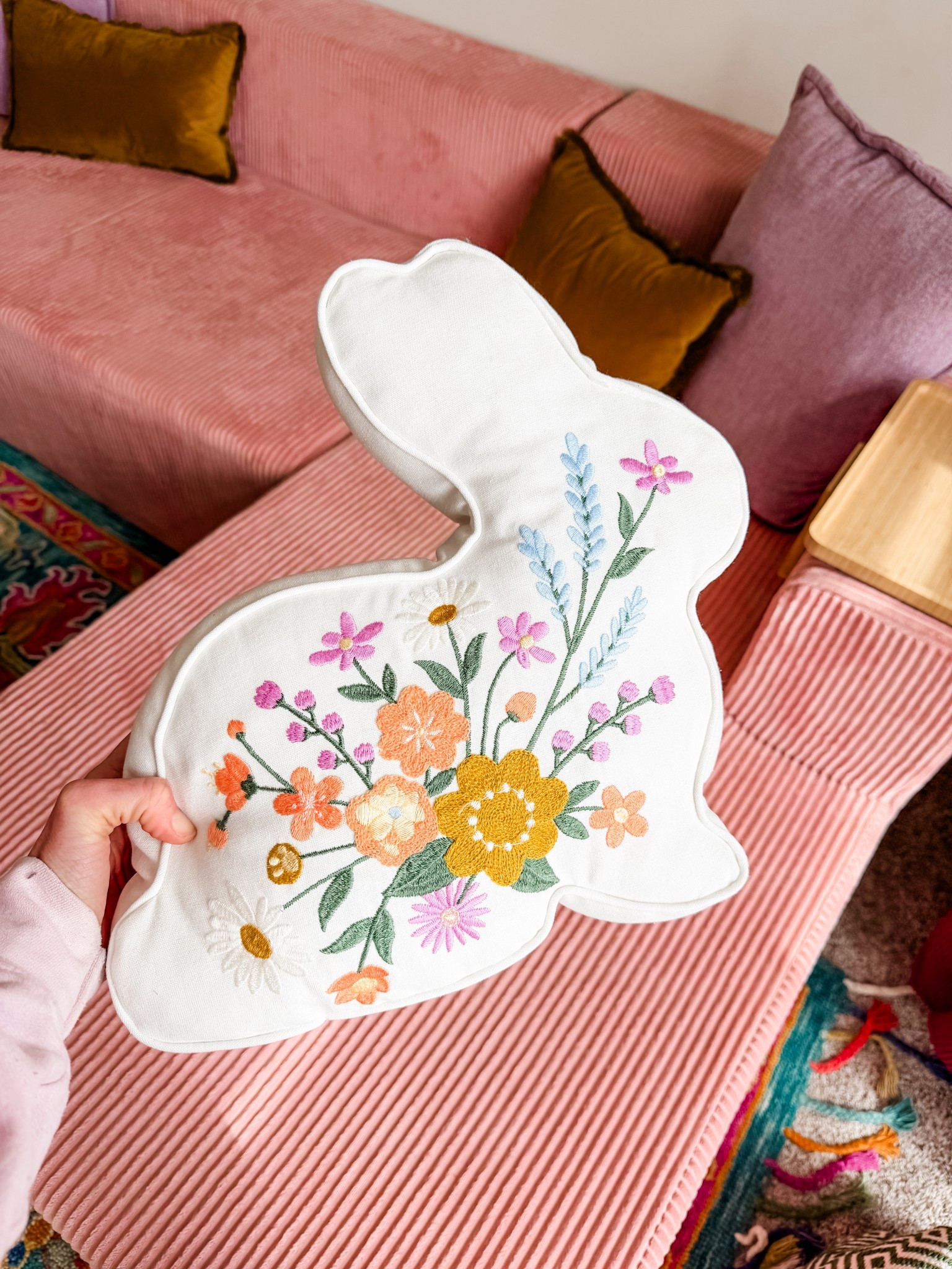 Easter bunny decorative pillow @walmart 