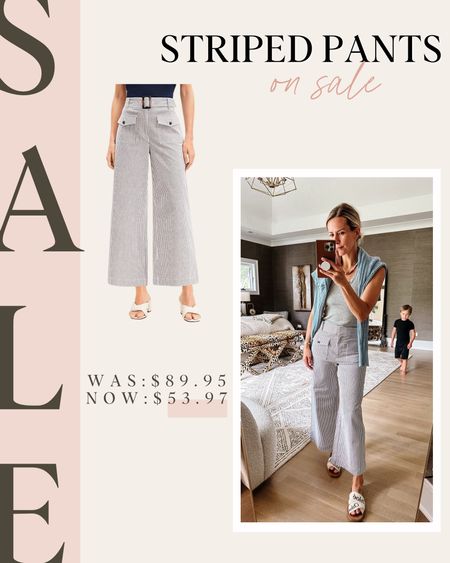 These wide-leg pants from Loft are on sale. I just wore them this week and they are so comfy. They’re perfect for business casual chic.

#LTKStyleTip #LTKSaleAlert