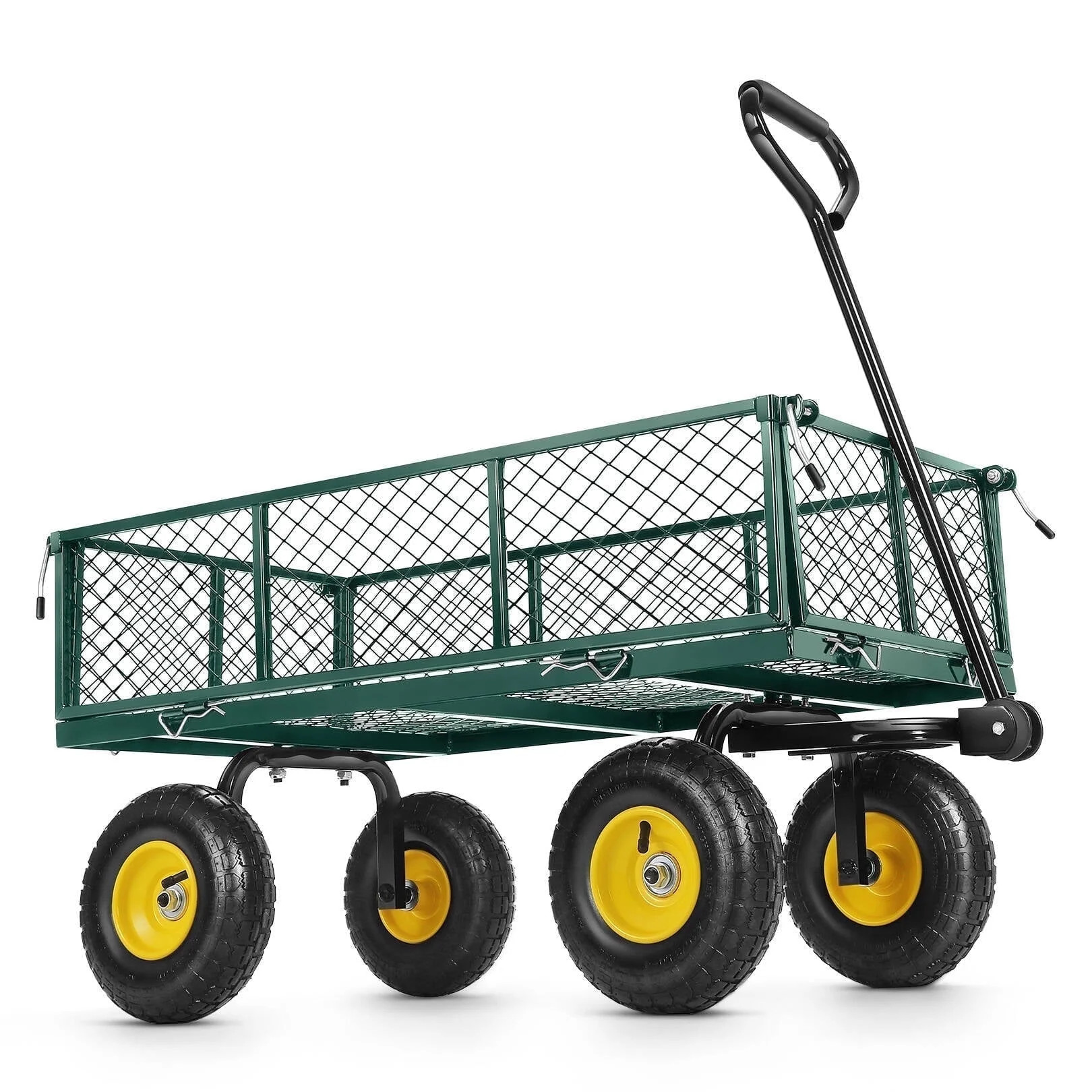 Funcid Steel Garden Cart with Removable Sides, Heavy Duty Yard Cart, 660 LBS Capacity Wagon, Rota... | Walmart (US)