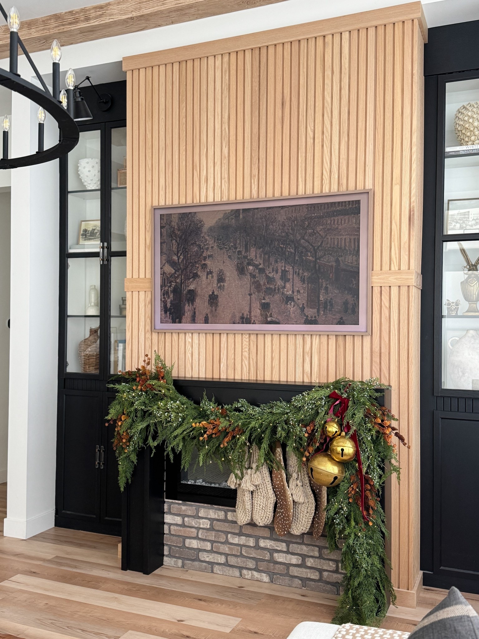 Holiday fireplace decor 

#LTKHome #LTKHoliday #LTKFindsUnder100