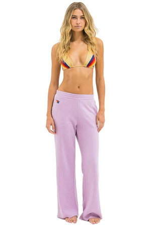 WIDE LEG POCKET SWEATPANTS - MAUVE | Aviator Nation