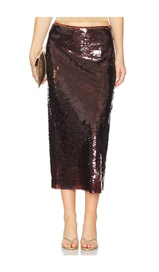 Dova Skirt in Brown | Revolve Clothing (Global)