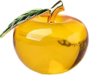 ALHBEJT Crystal Apple Figurine Healing Artificial Crystal Apple Paperweight Carved Figurine Statu... | Amazon (US)
