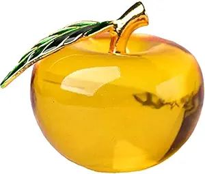 ALHBEJT Crystal Apple Figurine Healing Artificial Crystal Apple Paperweight Carved Figurine Statu... | Amazon (US)