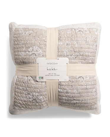 2pk Cotton Reversible Euro Pillows | TJ Maxx