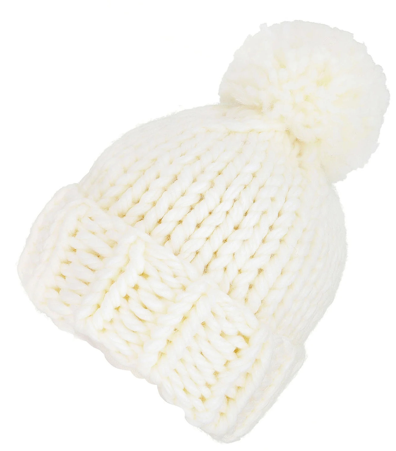 Womens Soft Warm Thick Hat Winter Cap Girls Cable Knit Beanie, White | Walmart (US)