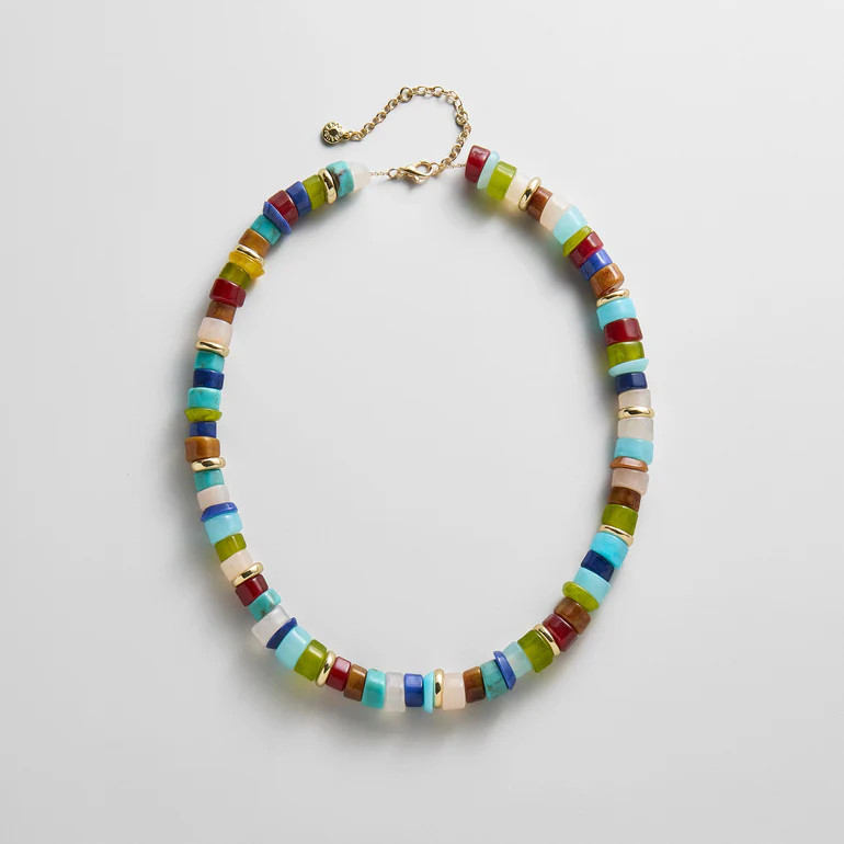 Jennifer Rondelle Beaded Necklace - Dark Multi Bead | BaubleBar