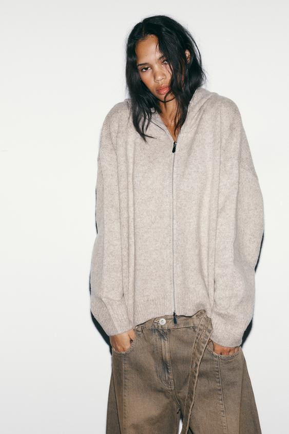 WOOL HOODIE | Zara UK