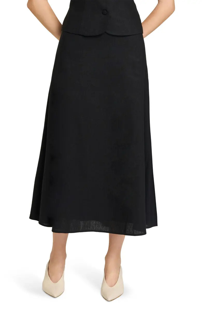 Blair Linen Blend Midi Skirt | Nordstrom