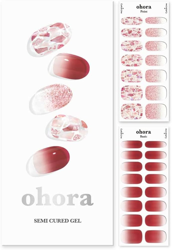 ohora Semi Cured Gel Nail Strips (N Brilliant) - Works with Any Nail Lamps, Salon-Quality, Long L... | Amazon (US)