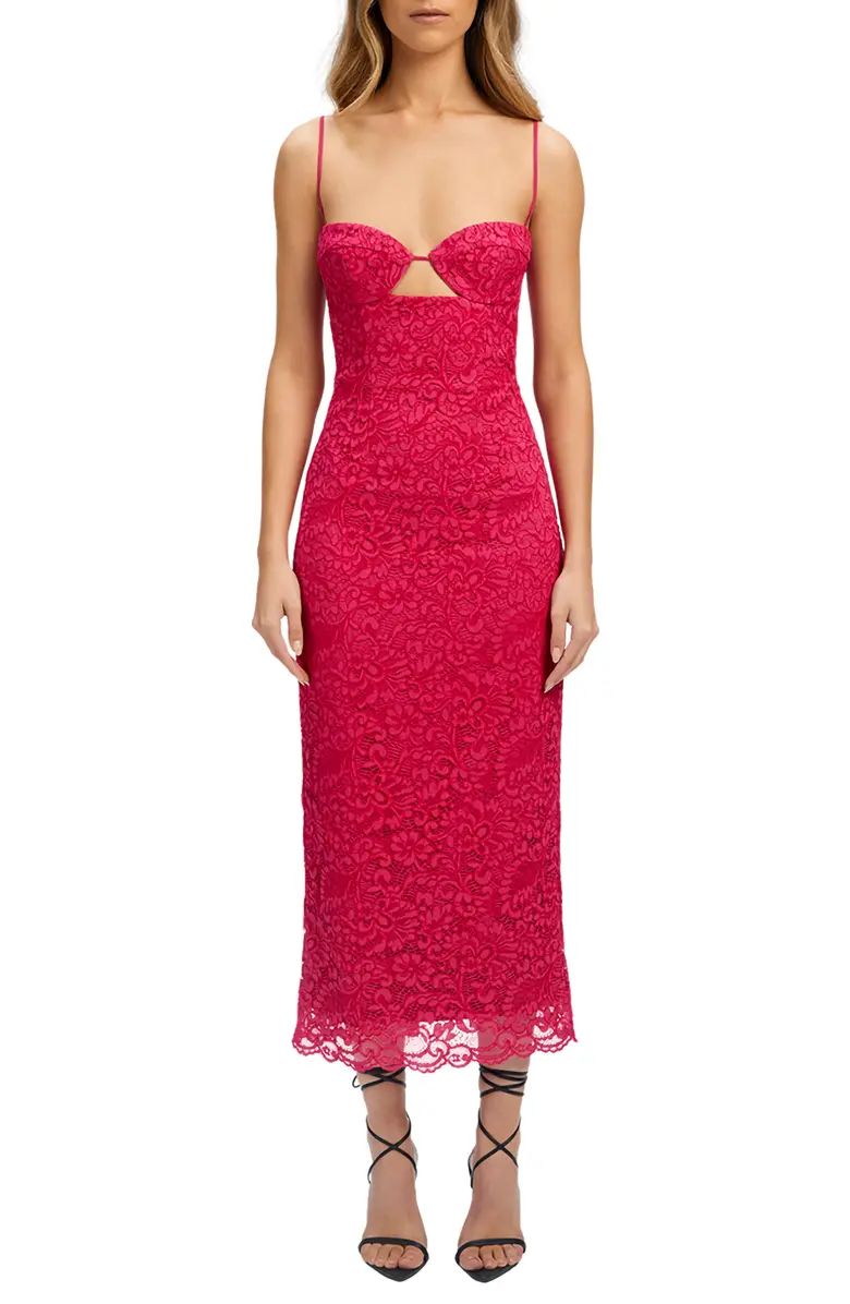 Bardot Ivanna Lace Cutout Midi Dress | Nordstrom | Nordstrom