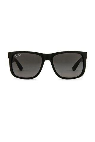 Ray-Ban Justin 55mm Polarized Sunglasses in Black from Revolve.com | Revolve Clothing (Global)