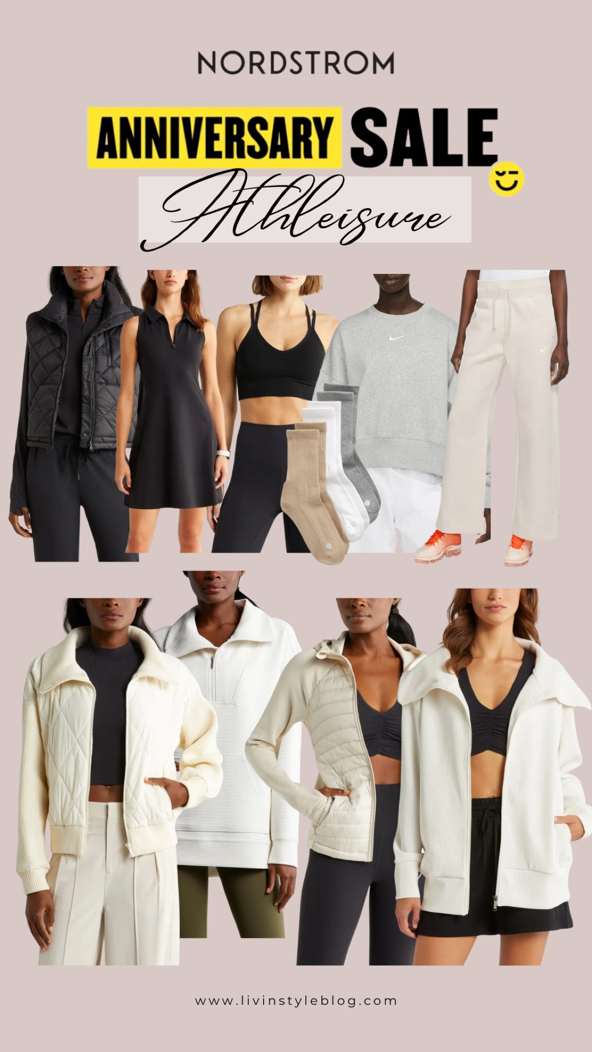 Nordstrom Anniversary Sale preview!! Great athleisure wear finds on sale! Jackets, dresses, crewneck sweatshirts, quarter zips, sports bras, leggings and more 

#LTKFitness #LTKxNSale #LTKSaleAlert