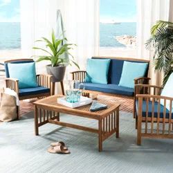 Lark Manor Alcazar 4 Piece Sofa Seating Group with Cushions | Wayfair | Wayfair North America
