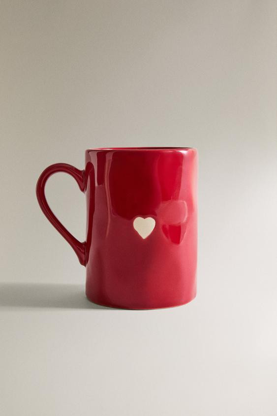 CHRISTMAS HEART STONEWARE MUG | Zara US