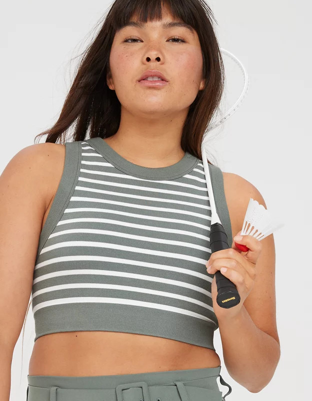 OFFLINE By Aerie Seamless High Neck Sports Bra | Aerie