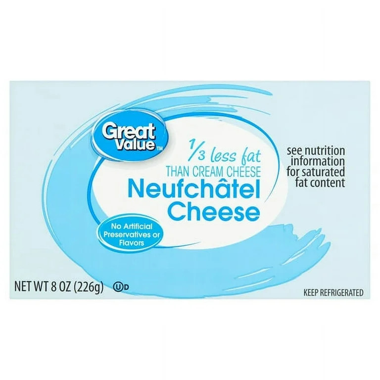 Great Value Neufchatel Cheese Brick, 8 oz Block | Walmart (US)
