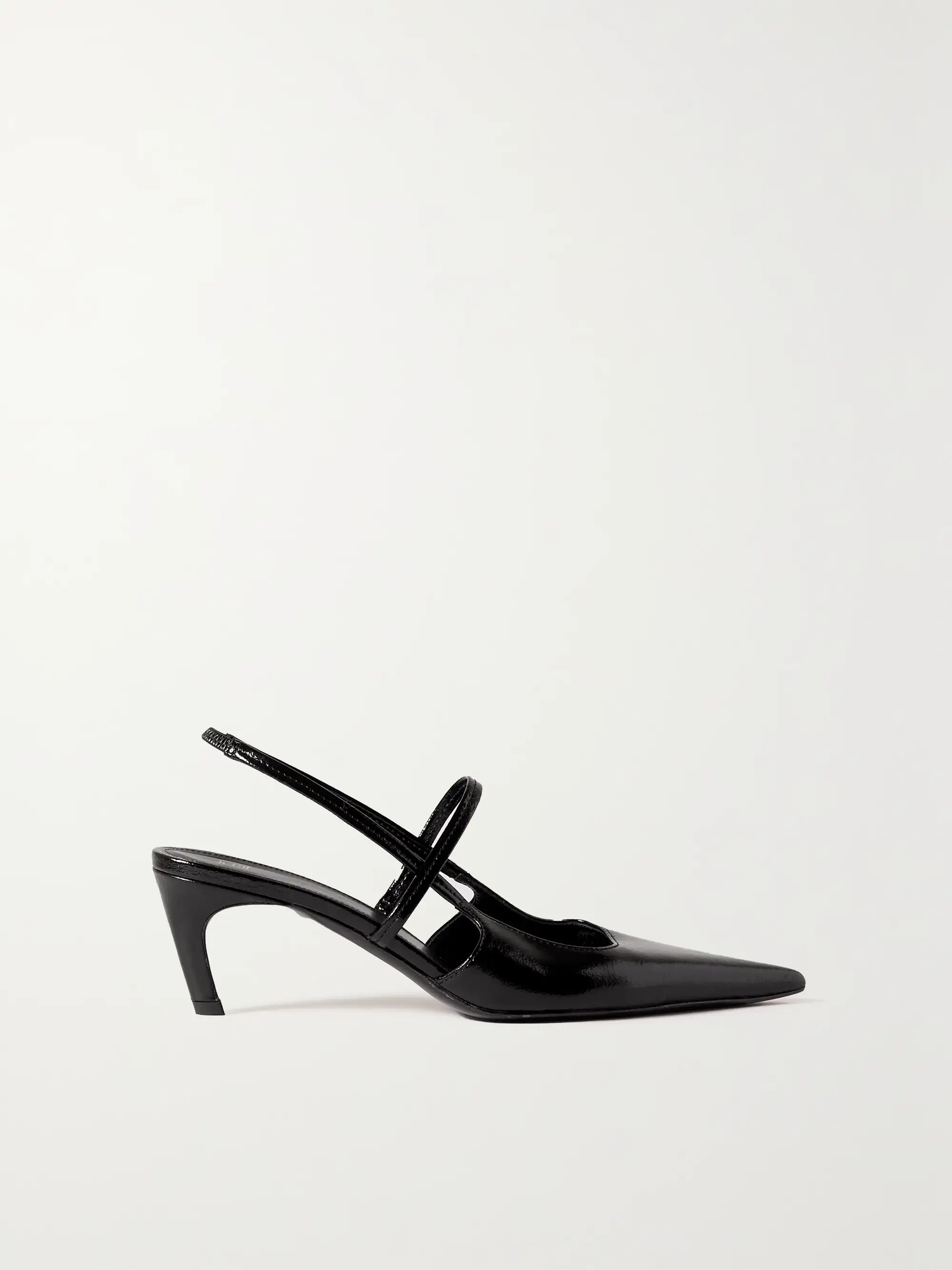 Crinkled patent-leather slingback pumps | NET-A-PORTER (UK & EU)