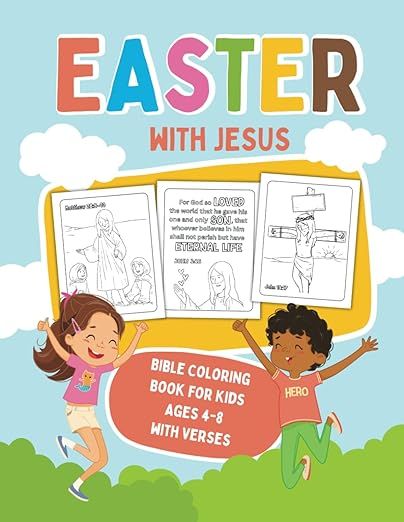 Easter with Jesus: Bible Coloring Book for Kids Ages 4-8 with Verses | Gospel for Children     Pa... | Amazon (CA)