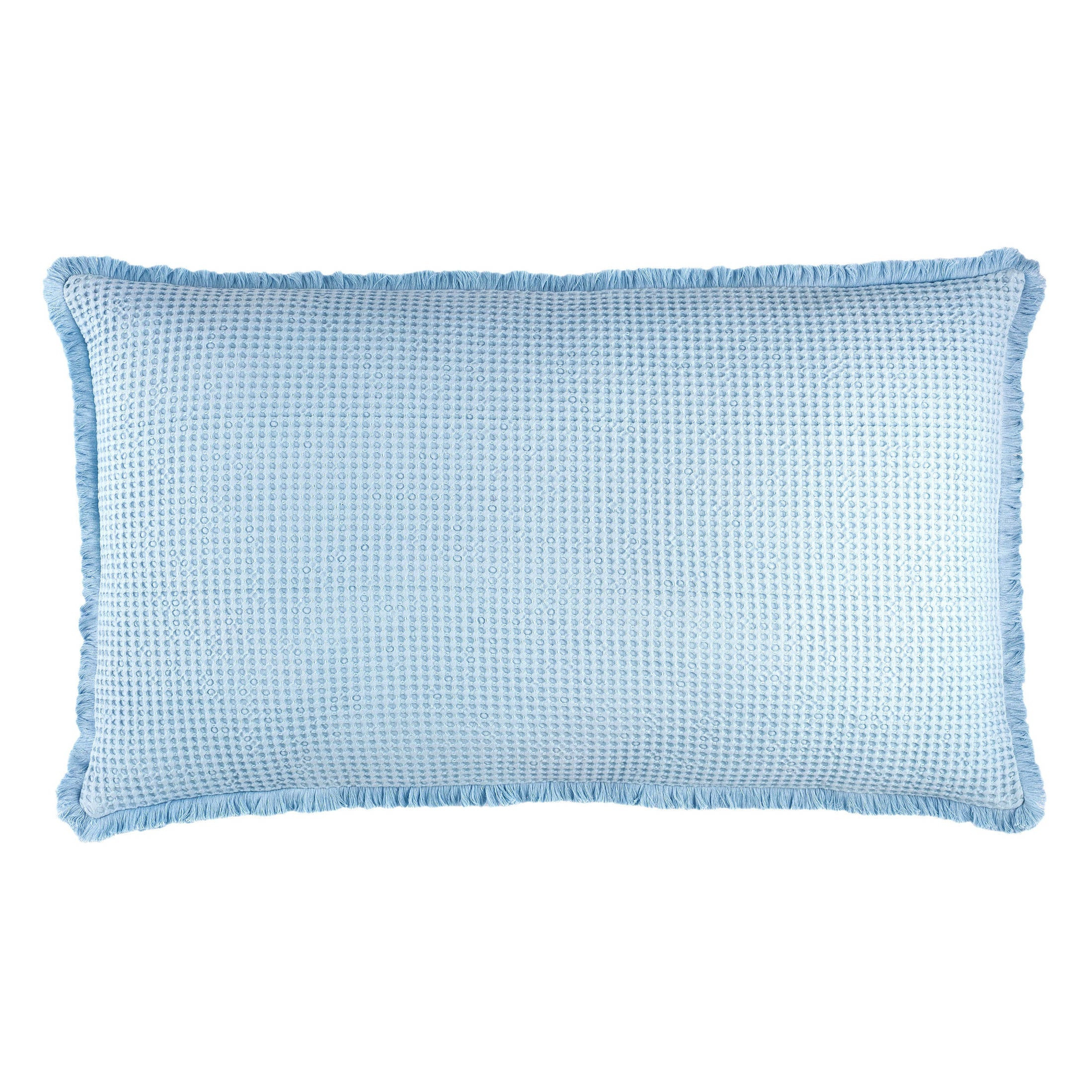Bubble Soft Blue Matelasse Decorative Pillow Cover - 22" Lumbar | Annie Selke