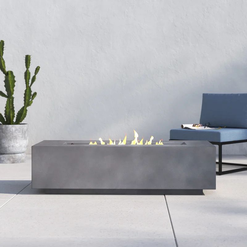 Aly Fiber Reinforced Concrete Propane Outdoor Fire Pit Table | Wayfair North America