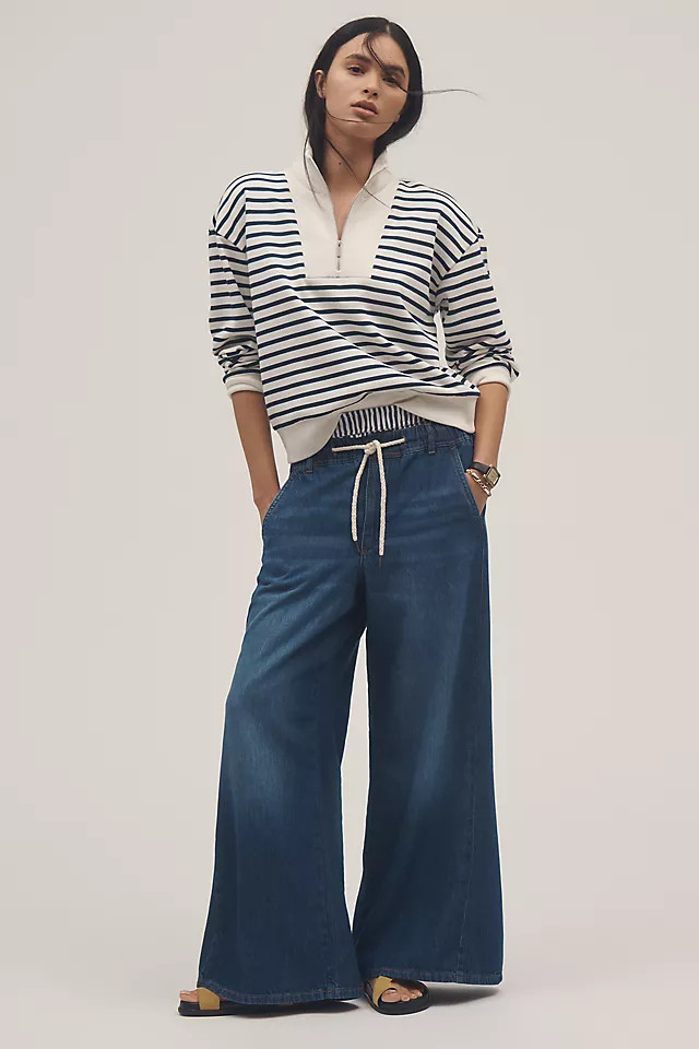 Adi Pull-On Mid-Rise Flare Jeans | Anthropologie (US)