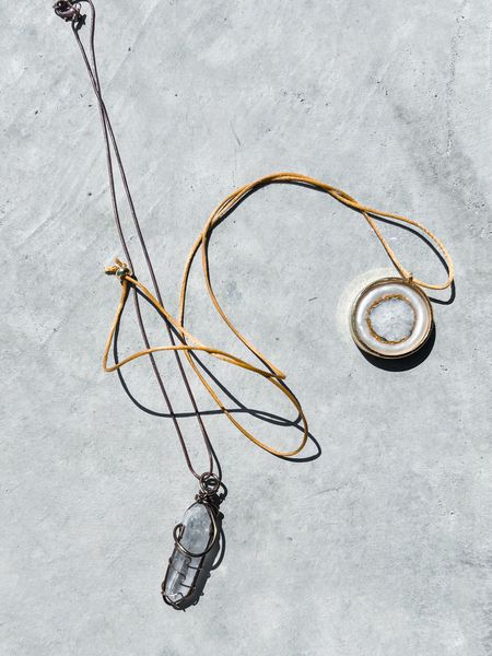 Orgonite on silk cord and crystal on copper necklaces ✨

#LTKbeauty #LTKGiftGuide #LTKstyletip
