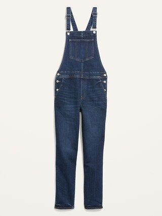 O.G. Straight Dark-Wash Jean Overalls for Women | Old Navy (US)