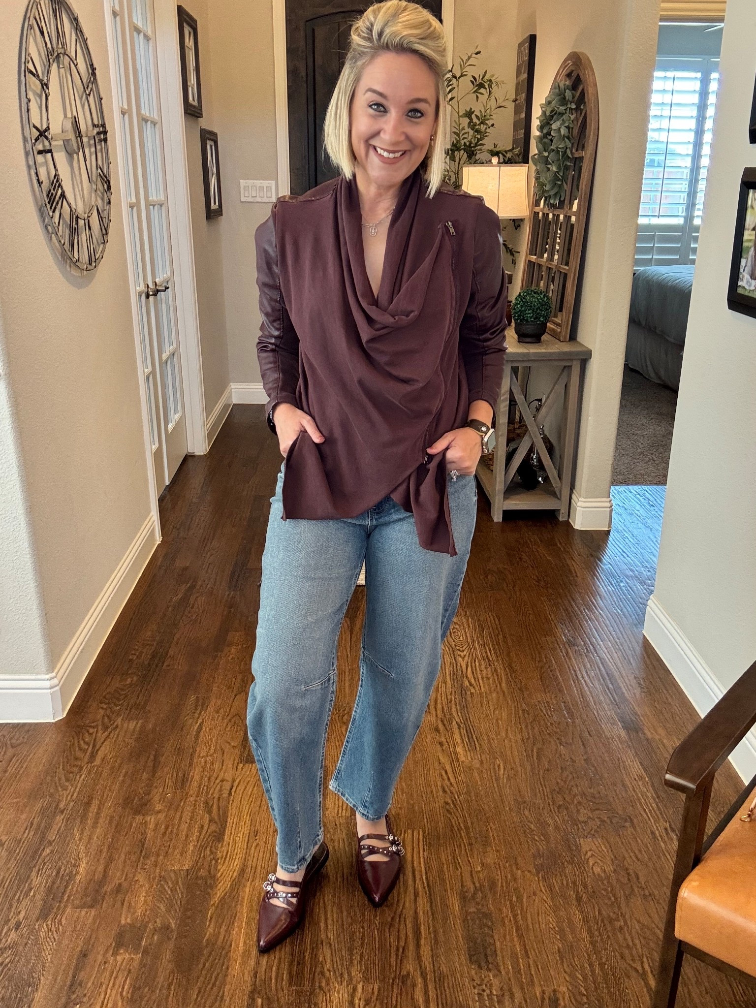 It’s really all about the shoes in this one! The detail on these flats has me 😍 

My favorite barrel jeans and this asymmetrical moto jacket (I don’t have the exact match for this one so I’ll do my best to find a similar look!!) have me feeling fall vibes and in desperate need of a date night 😊 



#LTKFamily #LTKSeasonal #LTKOver40