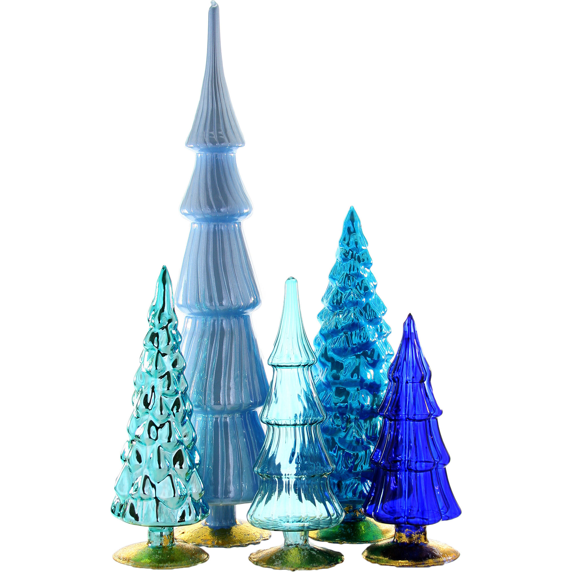 Hue Tree Set of 5, Blue | Maisonette