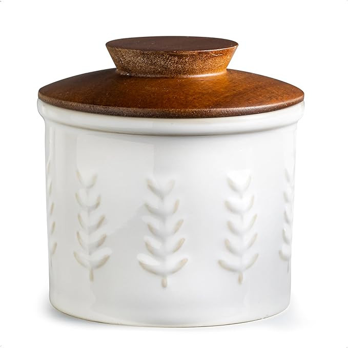 Ceramic Butter Dish With Lid, Butter Crock for Countertop, French Butter Keeper for Spreadable Bu... | Amazon (US)