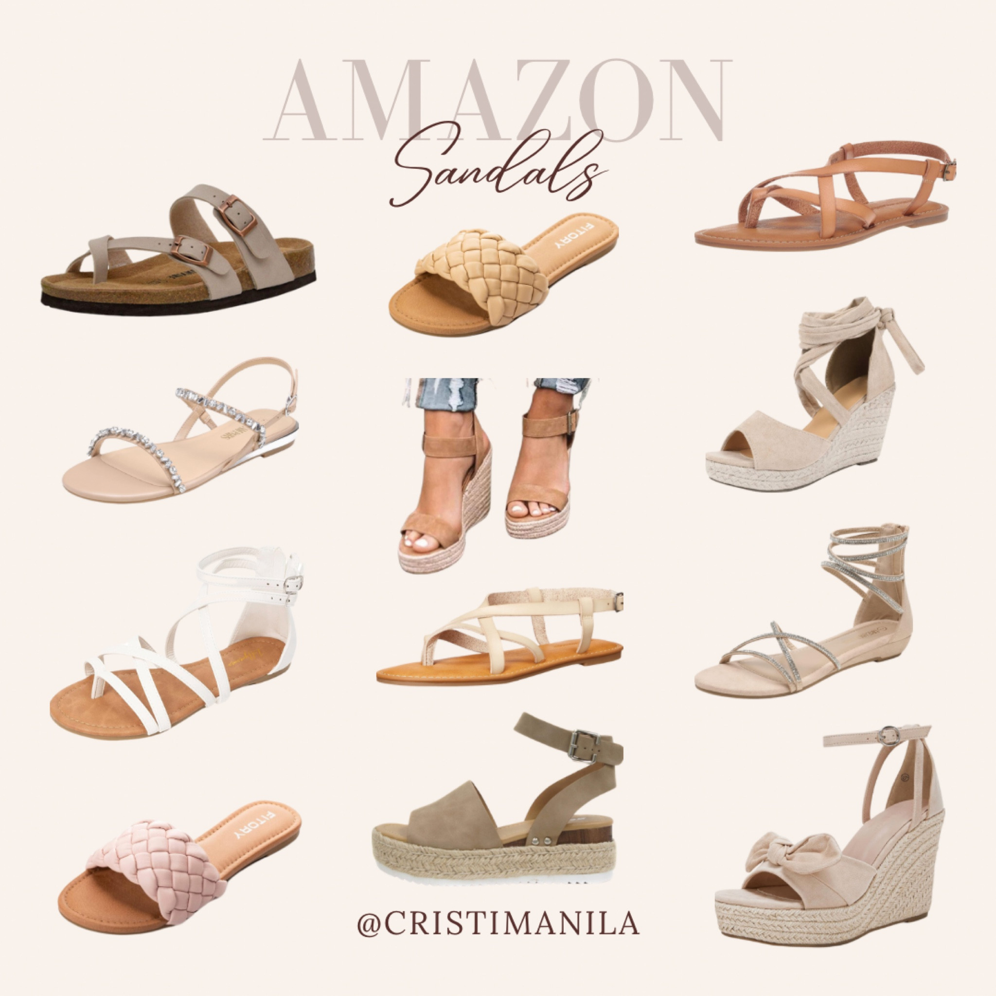 Loving all of these styles! Getting the wedges for Summer! So many cute sandals on Amazon for such a good price! 

#LTKSeasonal #LTKshoecrush #LTKtravel