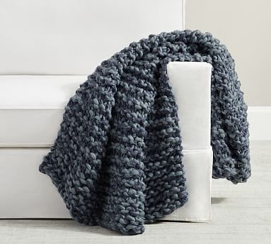 Chunky Handknit Throw | Pottery Barn (US)