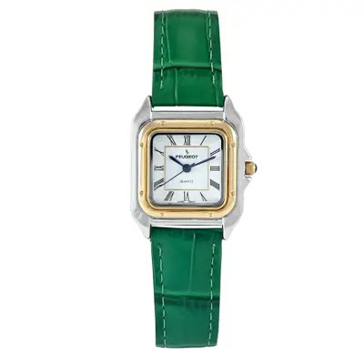 Peugeot Slim Leather Tank Watch- 36MM in Black at Nordstrom | Nordstrom