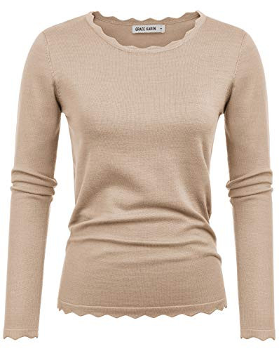 GRACE KARIN Long Sleeve Fall Sweaters for Women Trendy Business Casual Tops | Amazon (US)