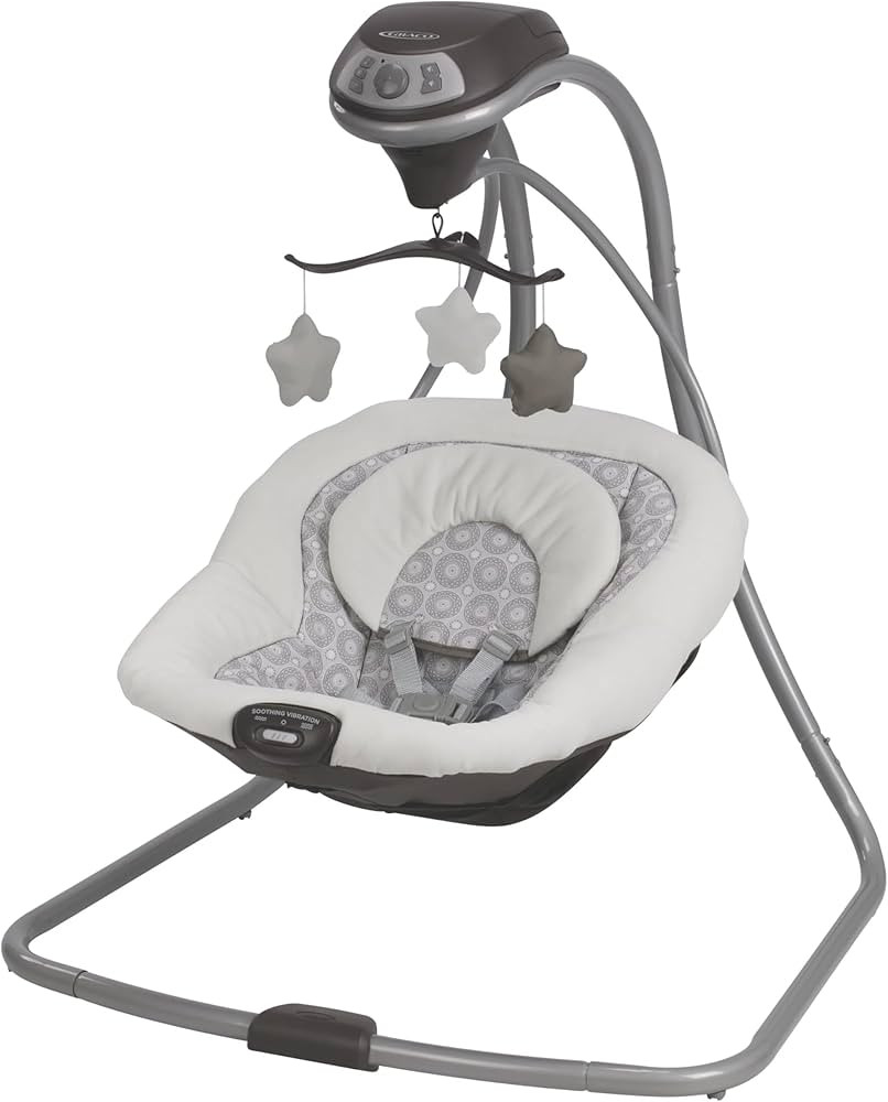 Graco Simple Sway Baby Swing, Side‑to‑Side Sway, Infant Swing with 6 Speeds, Vibration, Abbin... | Amazon (US)