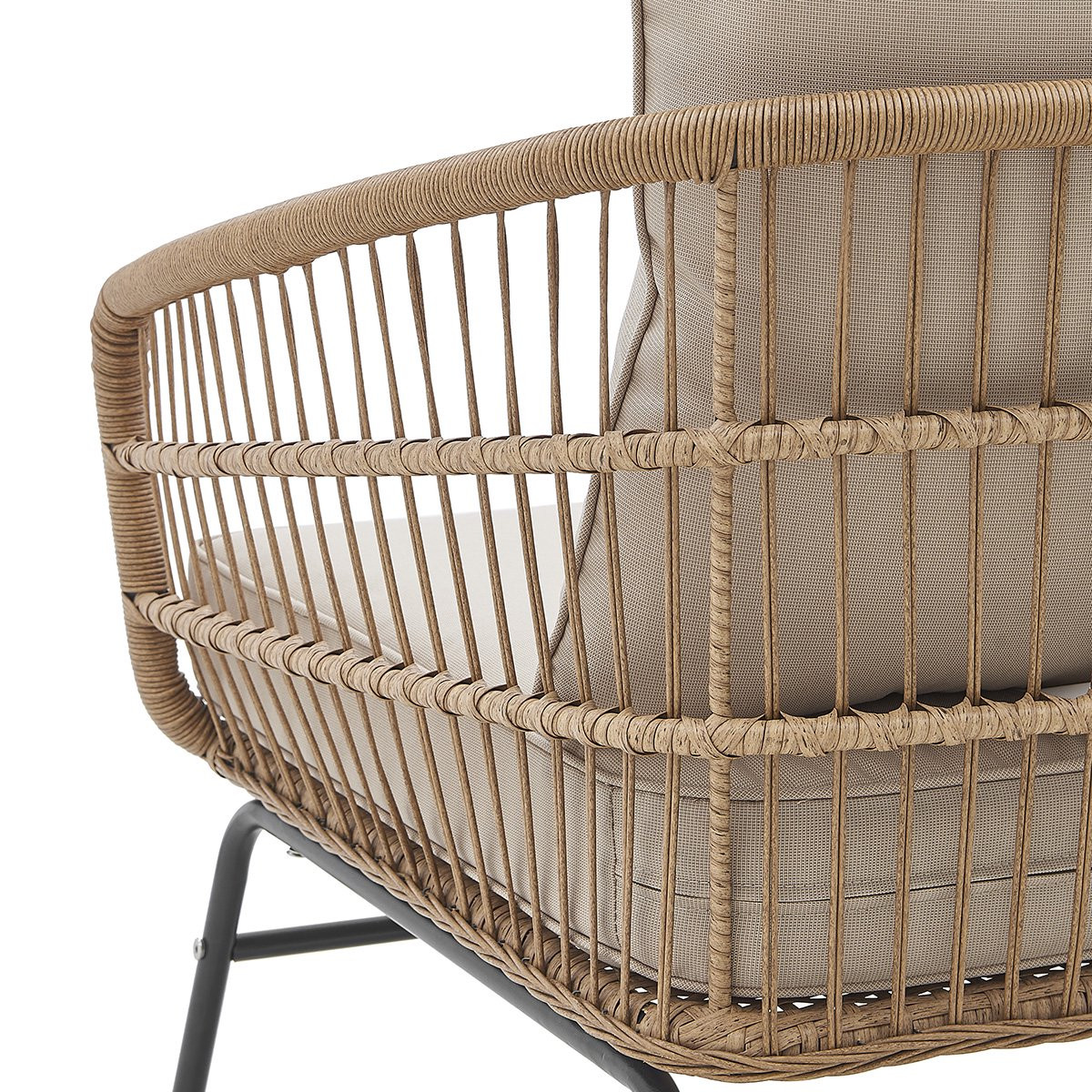 5 Piece Outdoor Patio Furniture Sets, Wicker Rattan Sectional Sofa, 2 Side Table with Seat Cushio... | Walmart (US)