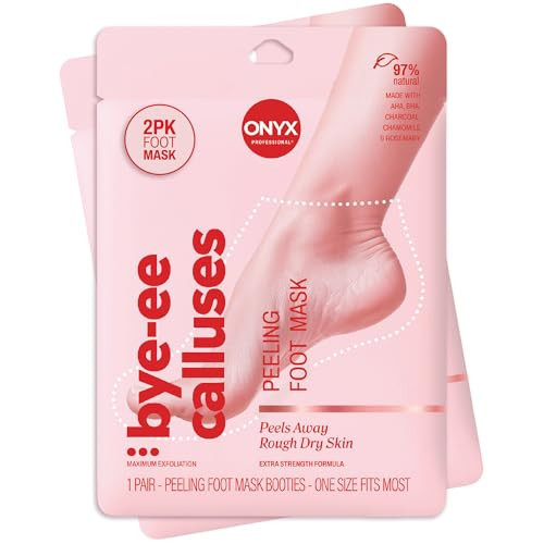 Onyx Professional Foot Peel Mask Callus Remover, 2 pack - Dead Skin Remover, Foot Exfoliator, Cracked Heel Treatment, Peeling Callus Removing Foot Mask Pedicure Kit For Smooth Soft Healthy Feet | Amazon (US)