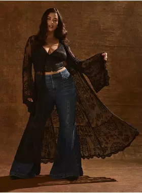 Festi Embroidered Lace Kimono | Torrid (US & Canada)