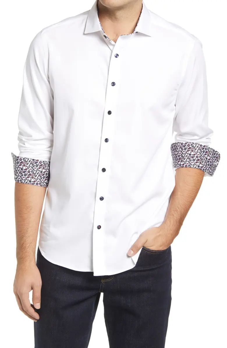 Stone Rose DryTouch Sateen Button-Up Shirt | Nordstrom | Nordstrom