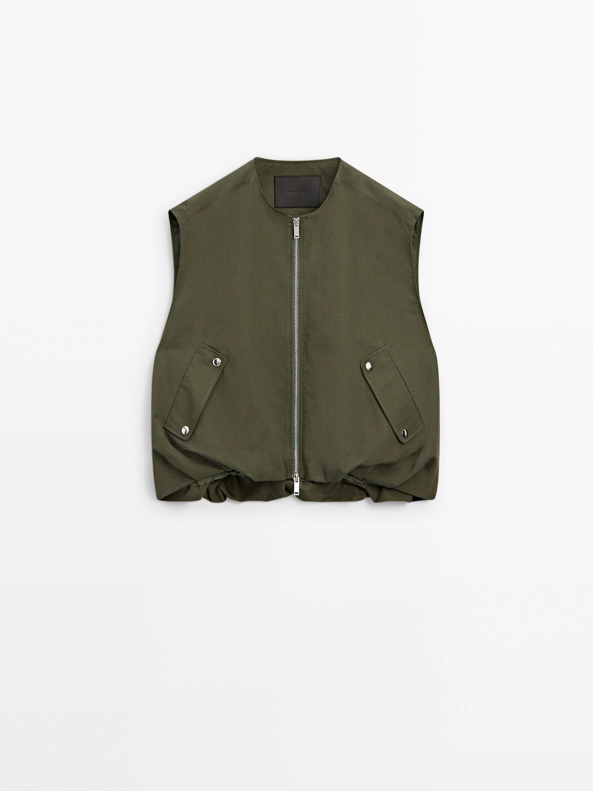 Voluminous vest with zip | Massimo Dutti UK