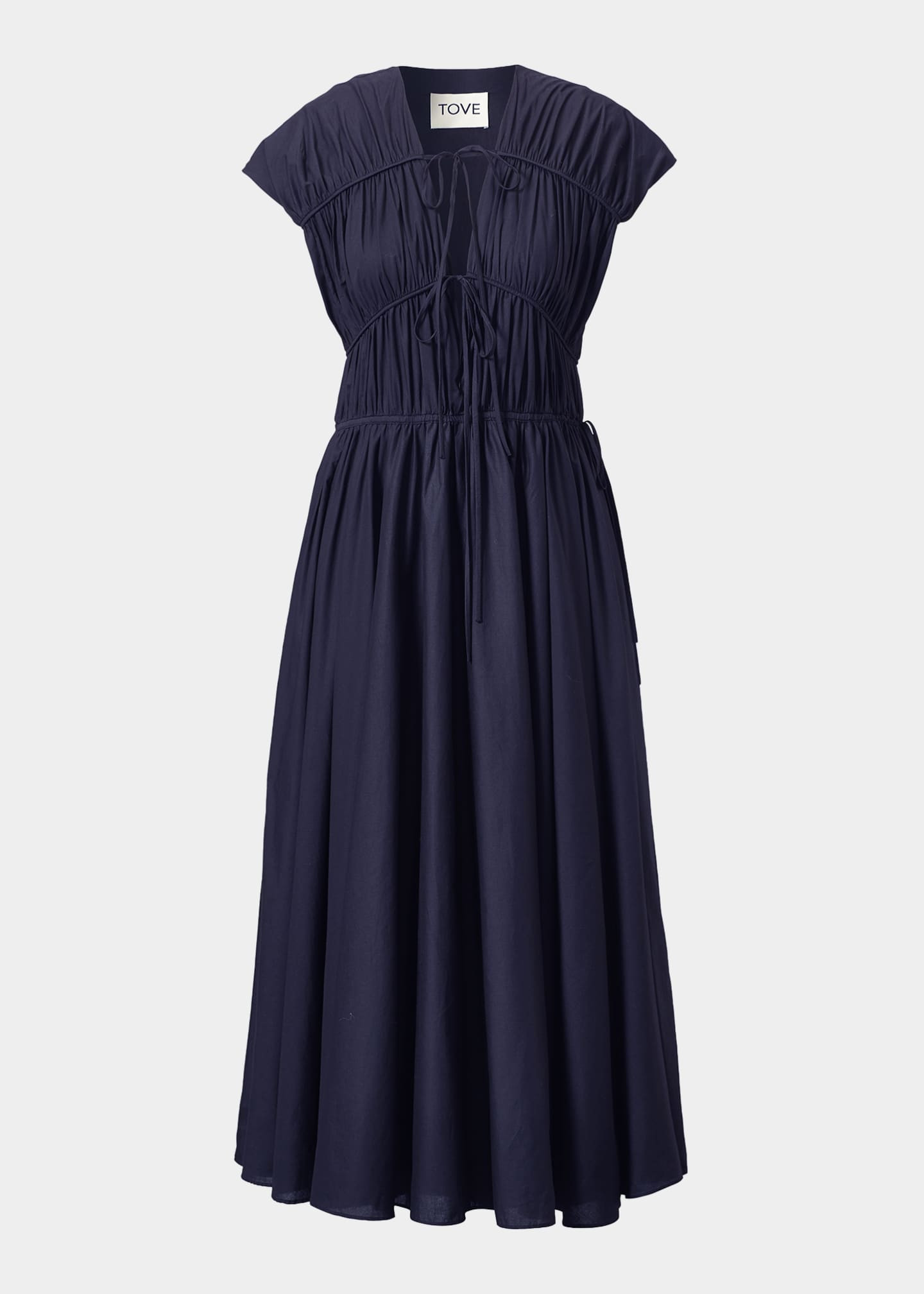 Ceres Shirred Midi Dress | Bergdorf Goodman