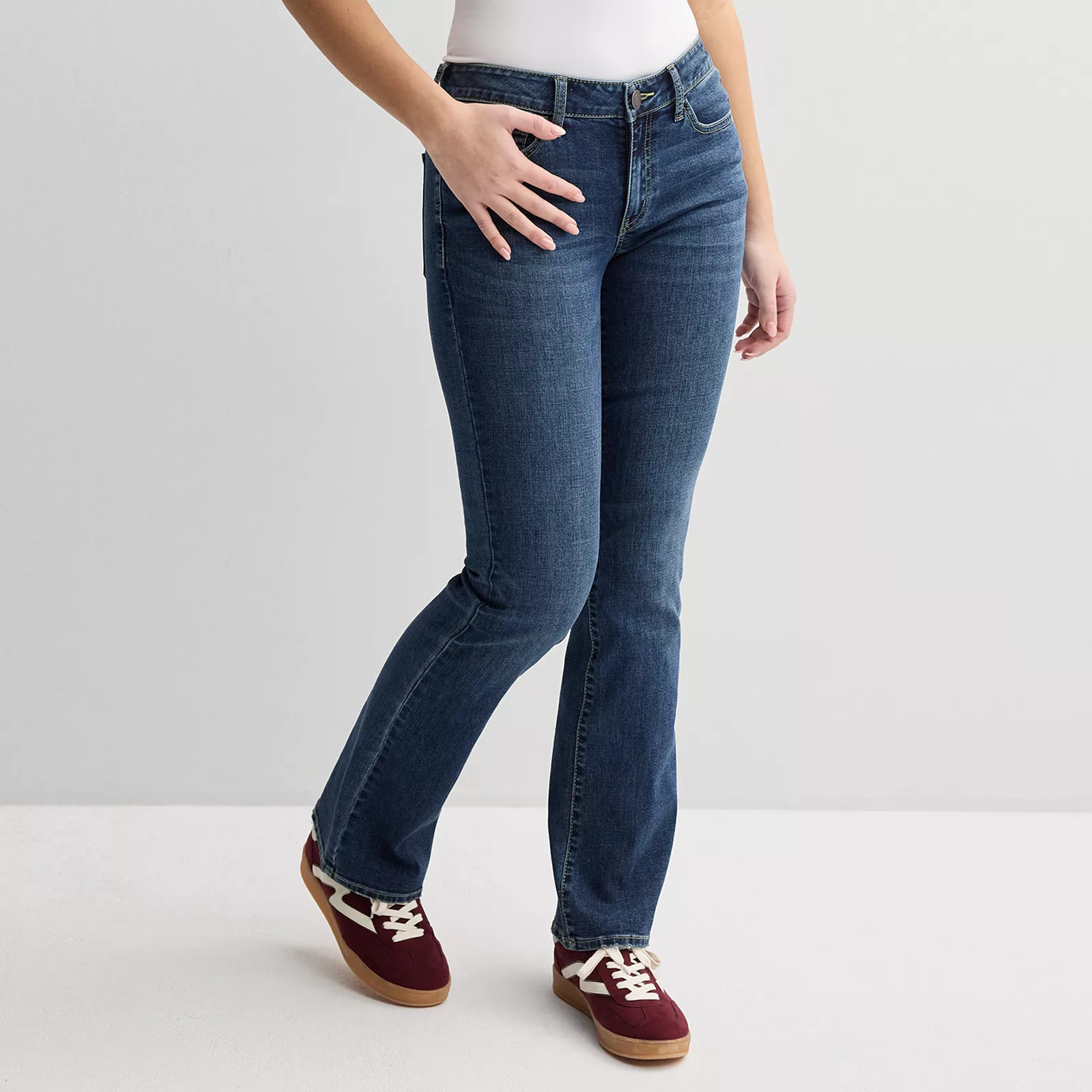 Juniors' SO® Low Rise Bootcut Jeans, Girl's, Size: 1, Dark Blue 2 | Kohl's